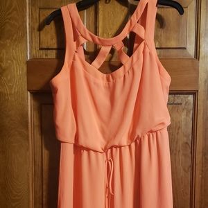 NWT Bisou Bisou Neon Tangerine dress